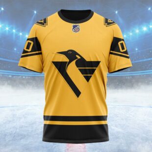 NHL Pittsburgh Penguins Special Two-tone Design Custom T Shirt, Pittsburgh Penguins Shirt