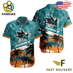 NHL San Jose Sharks Coconut Tree Hawaiian Shirt