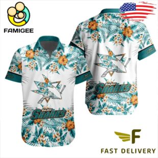 NHL San Jose Sharks Floral Hawaiian Shirt