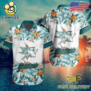 NHL San Jose Sharks Floral Hawaiian Shirt