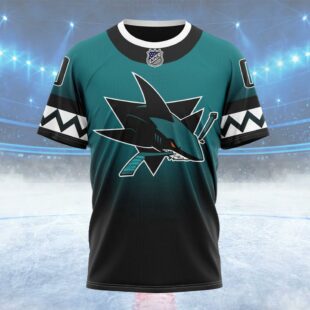 NHL San Jose Sharks New Gradient Series Concept Custom T Shirt, San Jose Sharks Shirt