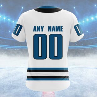 NHL San Jose Sharks Personalized Away Kits Custom T Shirt, San Jose Sharks Shirt
