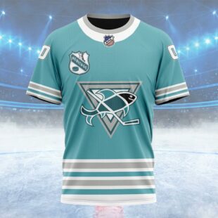 NHL San Jose Sharks Personalized Heritage Design Custom T Shirt, San Jose Sharks Shirt