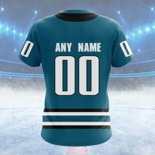 NHL San Jose Sharks Personalized Home Kits Custom T Shirt, San Jose Sharks Shirt