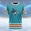 NHL San Jose Sharks Special Colour Rush Design Custom T Shirt, San Jose Sharks Shirt