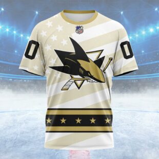 NHL San Jose Sharks Special Military Appreciation Design Custom T Shirt, San Jose Sharks Shirt