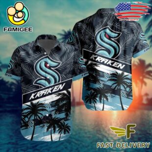 NHL Seattle Kraken Coconut Tree Hawaiian Shirt