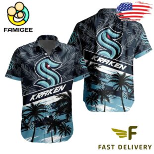 NHL Seattle Kraken Coconut Tree Hawaiian Shirt