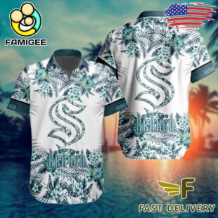 NHL Seattle Kraken Floral Hawaiian Shirt