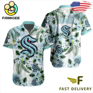 NHL Seattle Kraken Hibiscus Hawaiian Shirt