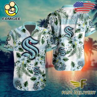 NHL Seattle Kraken Hibiscus Hawaiian Shirt