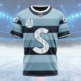 NHL Seattle Kraken Personalized Heritage Design Custom T Shirt, Seattle Kraken Shirt