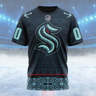 NHL Seattle Kraken Special Design With Native Pattern Custom T Shirt, Seattle Kraken Shirt