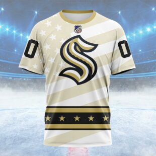 NHL Seattle Kraken Special Military Appreciation Design Custom T Shirt, Seattle Kraken Shirt