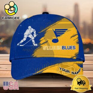 NHL St. Louis Blues Bold Distressed Artwork Personalized 3D Cap
