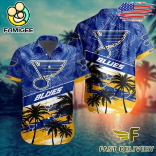 NHL St. Louis Blues Coconut Tree Hawaiian Shirt