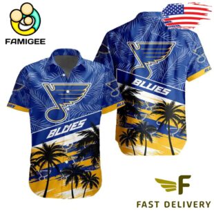 NHL St. Louis Blues Coconut Tree Hawaiian Shirt