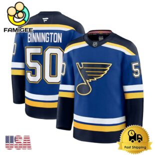 NHL St Louis Blues Jordan Binnington Blue Limited Hockey Jersey, St Louis Blues Jersey