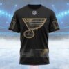 NHL St Louis Blues Personalized Military Appreciation Design Custom T Shirt, St Louis Blues Shirt