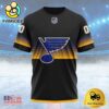 NHL St Louis Blues Special Black And Gradient Design Custom T Shirt, St Louis Blues Shirt