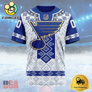 NHL St Louis Blues Special Native Heritage Design Custom T Shirt, St Louis Blues Shirt
