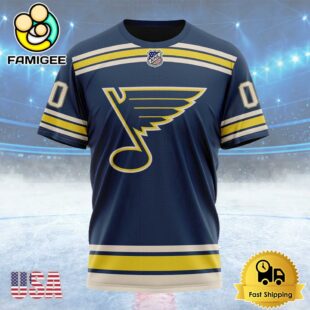 NHL St Louis Blues Special Reverse Retro Design Concept Custom T Shirt, St Louis Blues Shirt