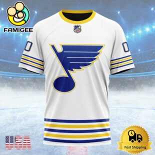 NHL St Louis Blues Special Whiteout Design Custom T Shirt, St Louis Blues Shirt