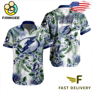 NHL Tampa Bay Lightning Hibiscus Hawaiian Shirt
