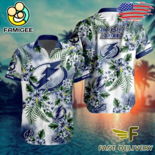 NHL Tampa Bay Lightning Hibiscus Hawaiian Shirt