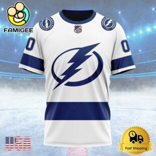 NHL Tampa Bay Lightning Personalized Away Kits Custom T Shirt, Tampa Bay Lightning Shirt