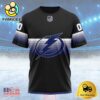 NHL Tampa Bay Lightning Special Black And Gradient Design Custom T Shirt, Tampa Bay Lightning Shirt