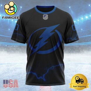 NHL Tampa Bay Lightning Special Blackout Design Custom T Shirt, Tampa Bay Lightning Shirt