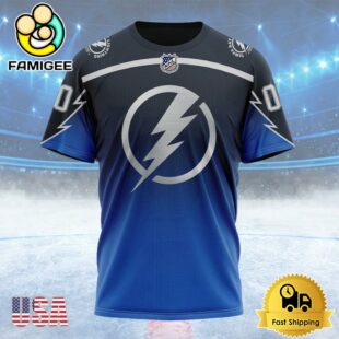 NHL Tampa Bay Lightning Special Colour Rush Design Custom T Shirt, Tampa Bay Lightning Shirt
