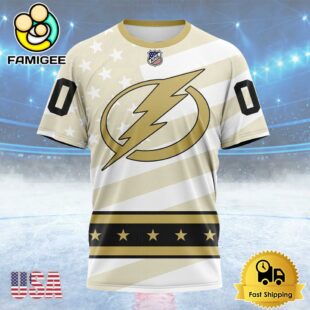 NHL Tampa Bay Lightning Special Military Appreciation Design Custom T Shirt, Tampa Bay Lightning Shirt