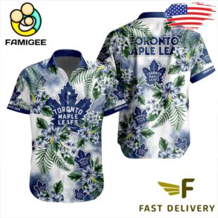 NHL Toronto Maple Leafs Hibiscus Hawaiian Shirt