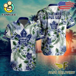 NHL Toronto Maple Leafs Hibiscus Hawaiian Shirt
