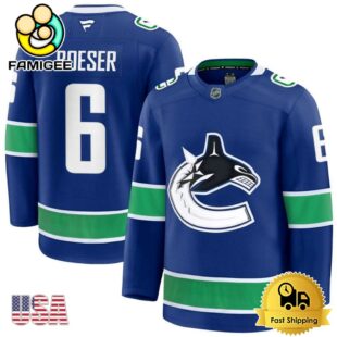 NHL Vancouver Canucks Brock Boeser Blue Limited Hockey Jersey, Vancouver Canucks Jersey