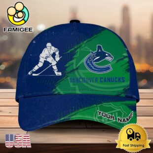 NHL Vancouver Canucks Dynamic Hockey Emblem Custom Name 3D Printed Cap