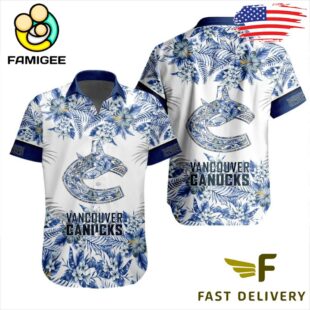 NHL Vancouver Canucks Floral Hawaiian Shirt