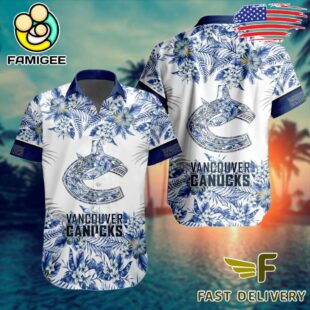 NHL Vancouver Canucks Floral Hawaiian Shirt