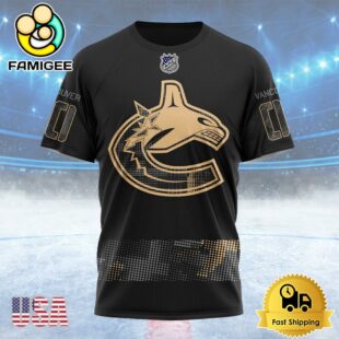 NHL Vancouver Canucks Personalized Military Appreciation Design Custom T Shirt, Vancouver Canucks Shirt
