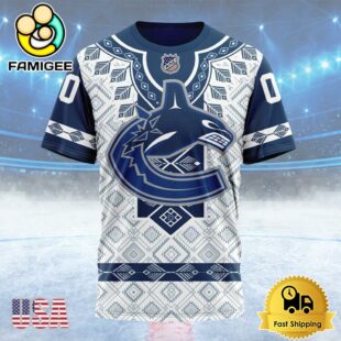 NHL Vancouver Canucks Special Native Heritage Design Custom T Shirt, Vancouver Canucks Shirt