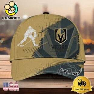 NHL Vegas Golden Knights Bold Distressed Artwork Personalized 3D Cap