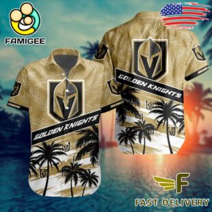 NHL Vegas Golden Knights Coconut Tree Hawaiian Shirt
