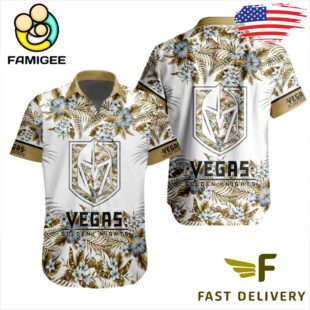 NHL Vegas Golden Knights Floral Hawaiian Shirt