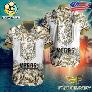 NHL Vegas Golden Knights Floral Hawaiian Shirt