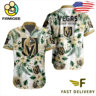 NHL Vegas Golden Knights Hibiscus Hawaiian Shirt