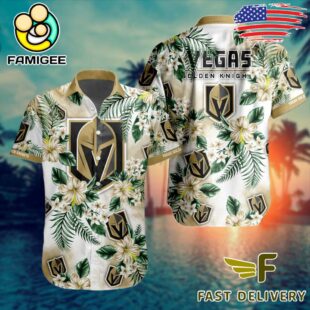 NHL Vegas Golden Knights Hibiscus Hawaiian Shirt