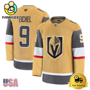 NHL Vegas Golden Knights Jack Eichel Gold Limited Hockey Jersey, Vegas Golden Knights Jersey