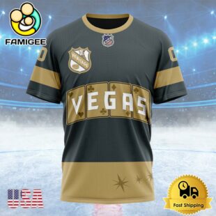 NHL Vegas Golden Knights Personalized Heritage Design Custom T Shirt, Vegas Golden Knights Shirt